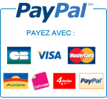 Bannière Paypal carrée avec logos des cartes de crédit